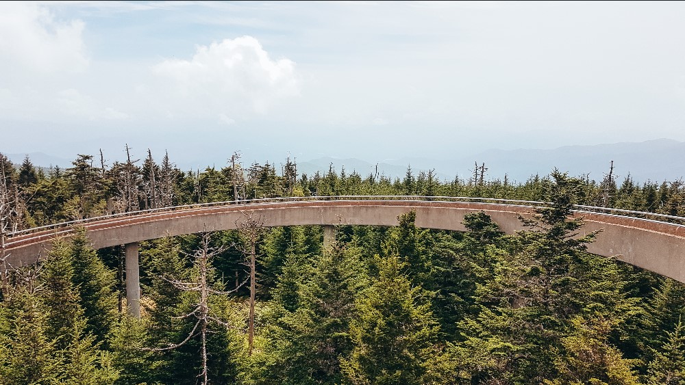 Hikes in the Great Smoky Mountains - Clingmans Dome View
