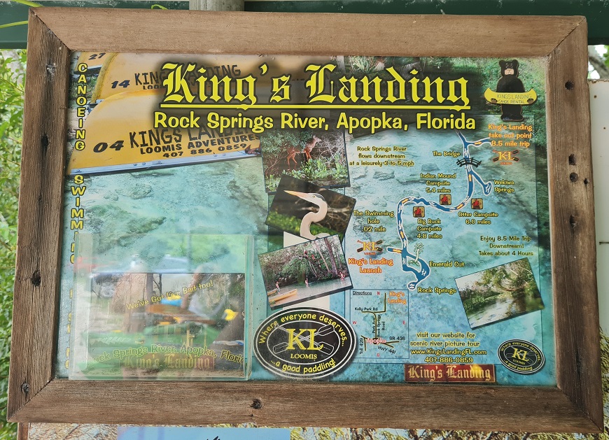 Kings Landing Paddle Run Map - Central Florida Springs