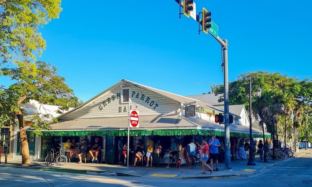 The Green Parrot Bar, Key West - outside view