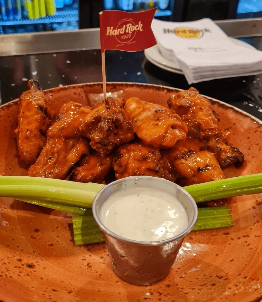 Gluten-Free Wings at Hard Rock Cafe, Miami