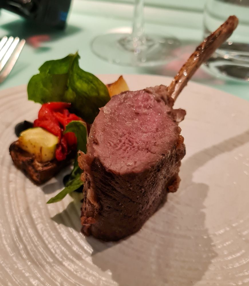 Lamb Course at The Test Kitchen, Virgin Voyages