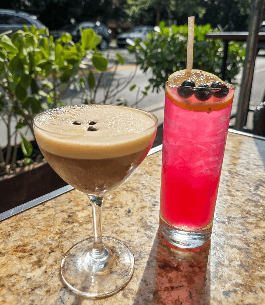 Cocktails at GreenStreet Cafe in Coconut Grove, Miami